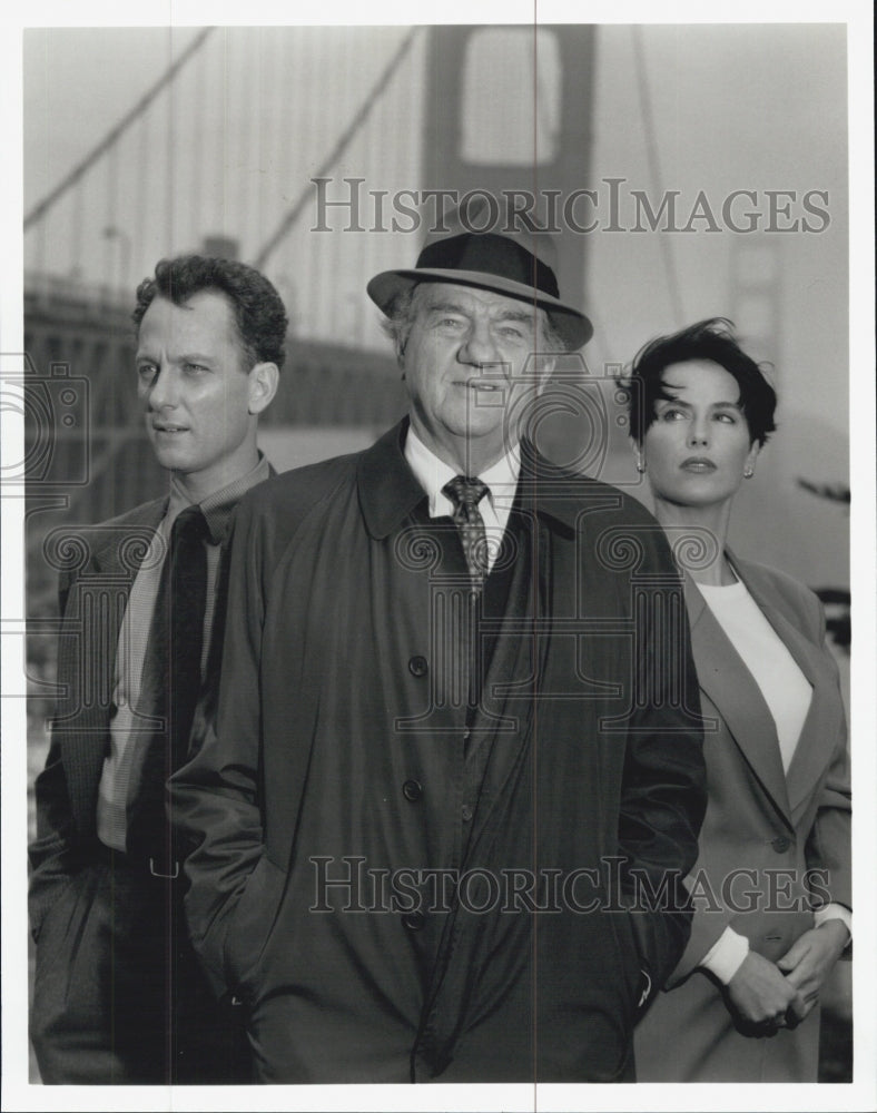 1992 Press Photo Conor OFarrell Karl Malden Debrah Farentino - Historic Images