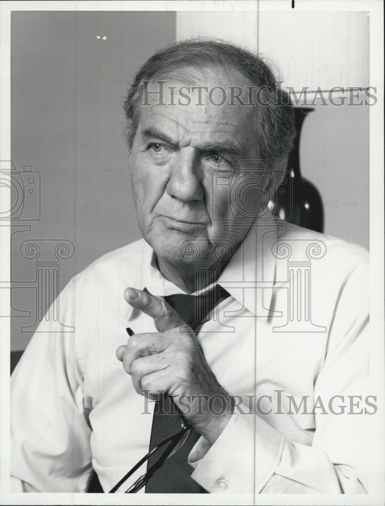 1985 Press Photo Karl Malden stars &quot;Fatal vision&quot; - Historic Images