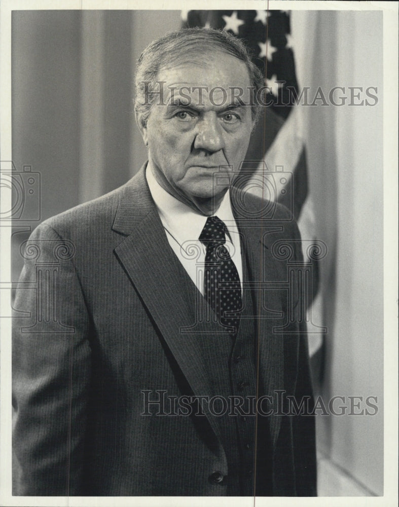 1984 Press Photo Karl Malden stars in "With Intent to Kill" - Historic Images