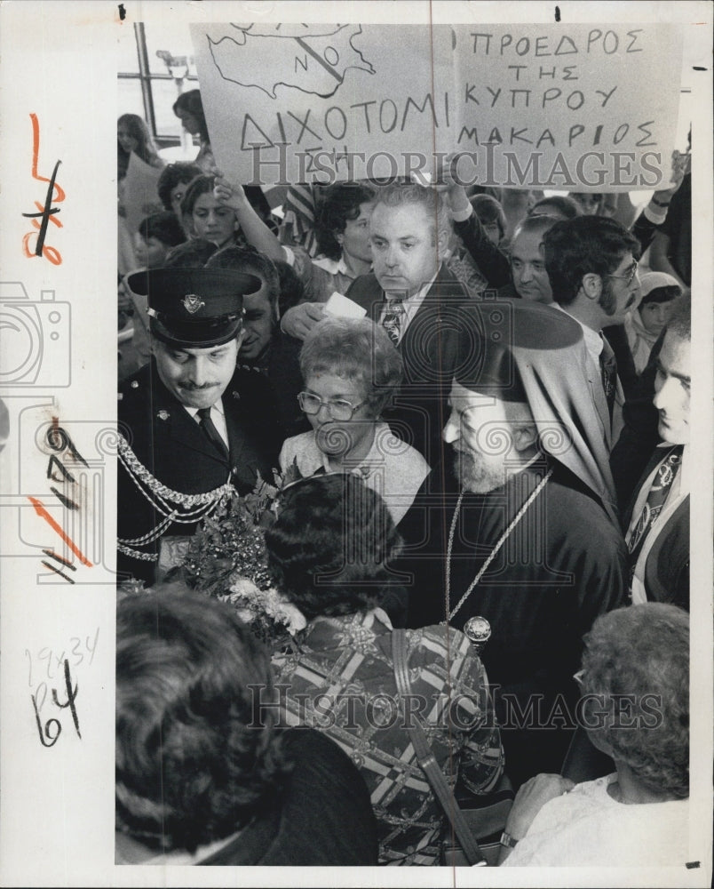 1974 Archbishop Makarios Visiting Tarpon Springs - Historic Images