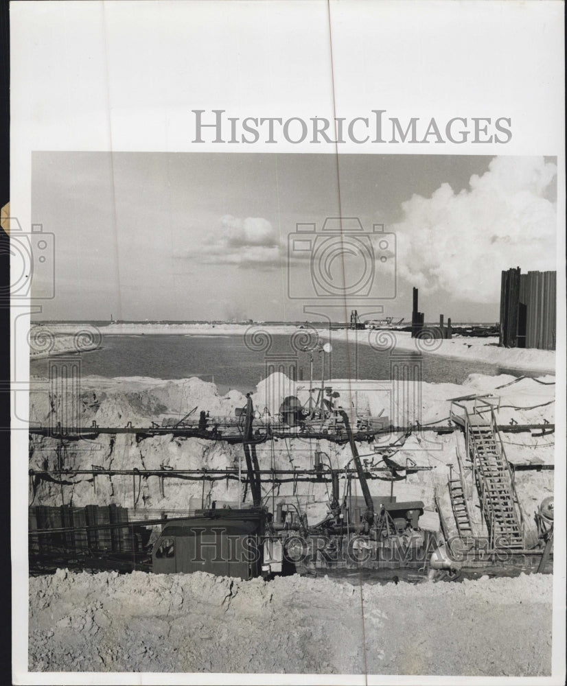 Press Photo View Looking East Showing Tanker Slip In Background - Historic Images