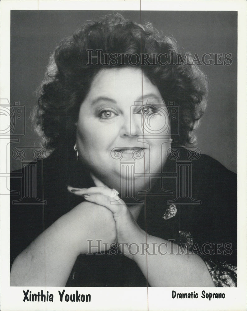 1990 Press Photo Xythia Youkon Dramatic Soprano - Historic Images