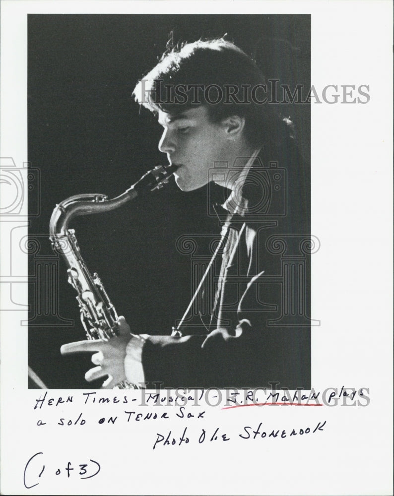 Press Photo Pictured is musician J.R. Mahan. - Historic Images