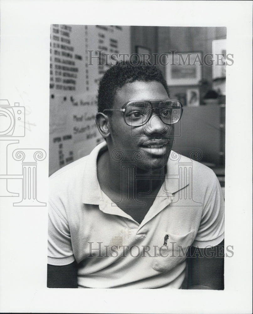 1984 Press Photo Darren Hammond,school student - Historic Images