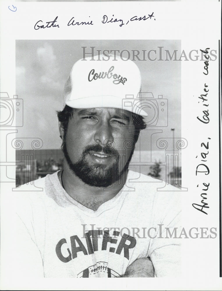 1987 Press Photo Arnie Diaz-Gaither Coach Shown picture above - Historic Images