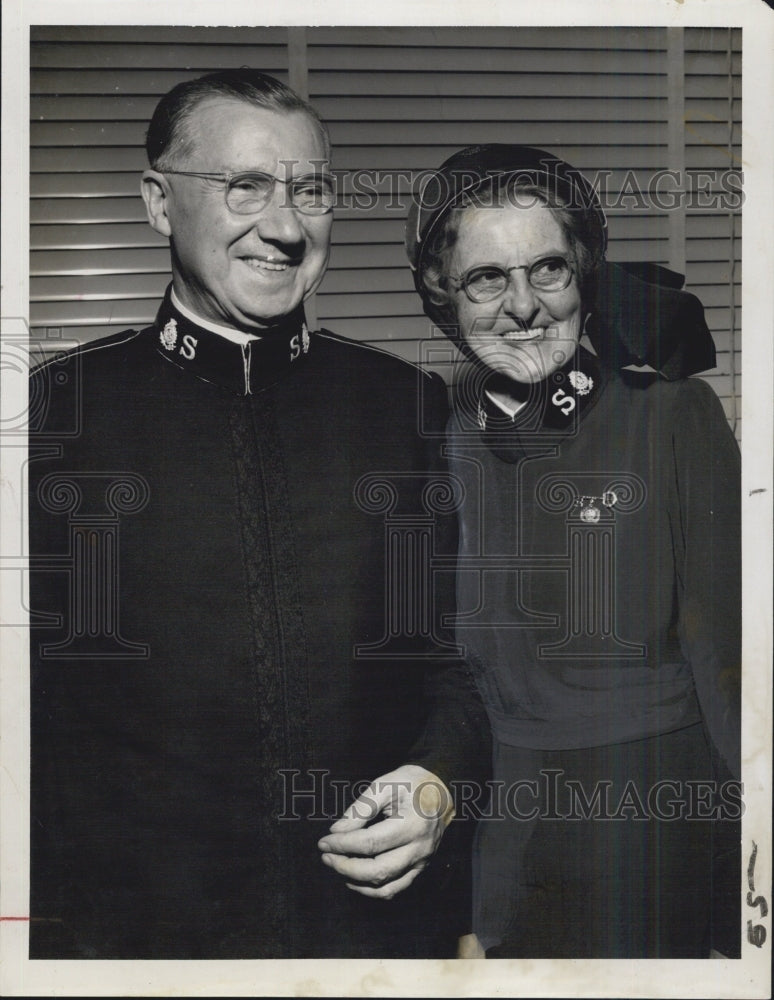 1955 Salvation Army Comm. &amp; Mrs Edgar Dibdon - Historic Images