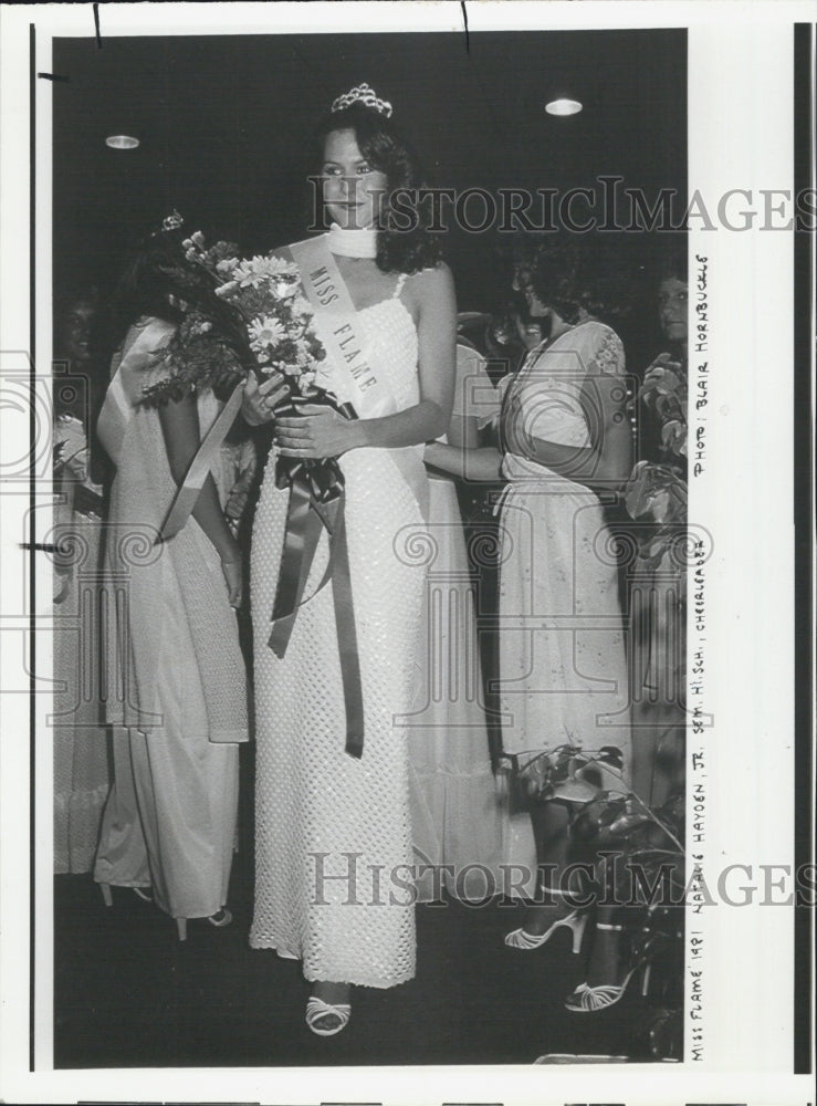 1981 Press Photo Natalie Hayden, MIss Flame - Historic Images