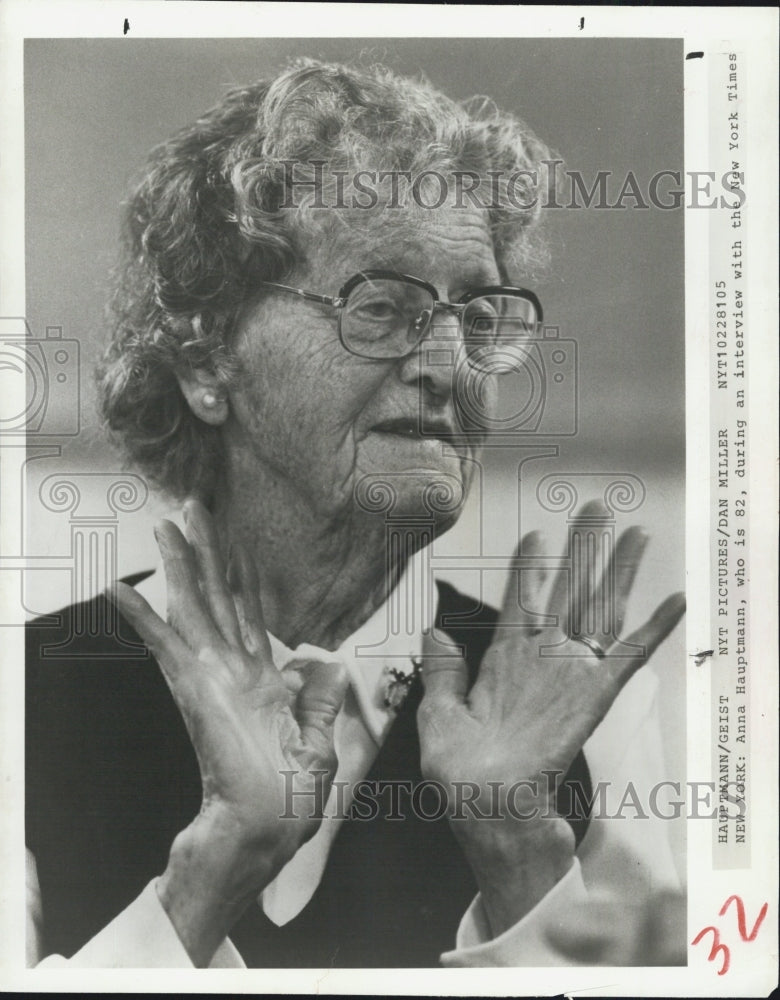 1981 Press Photo Anna Hauptmann - Historic Images