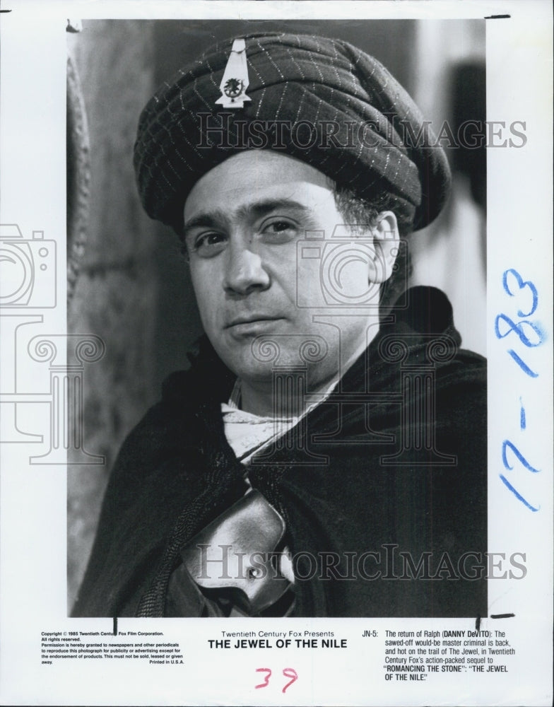 1986 Press Photo Danny De Vito "The Jewel" - Historic Images