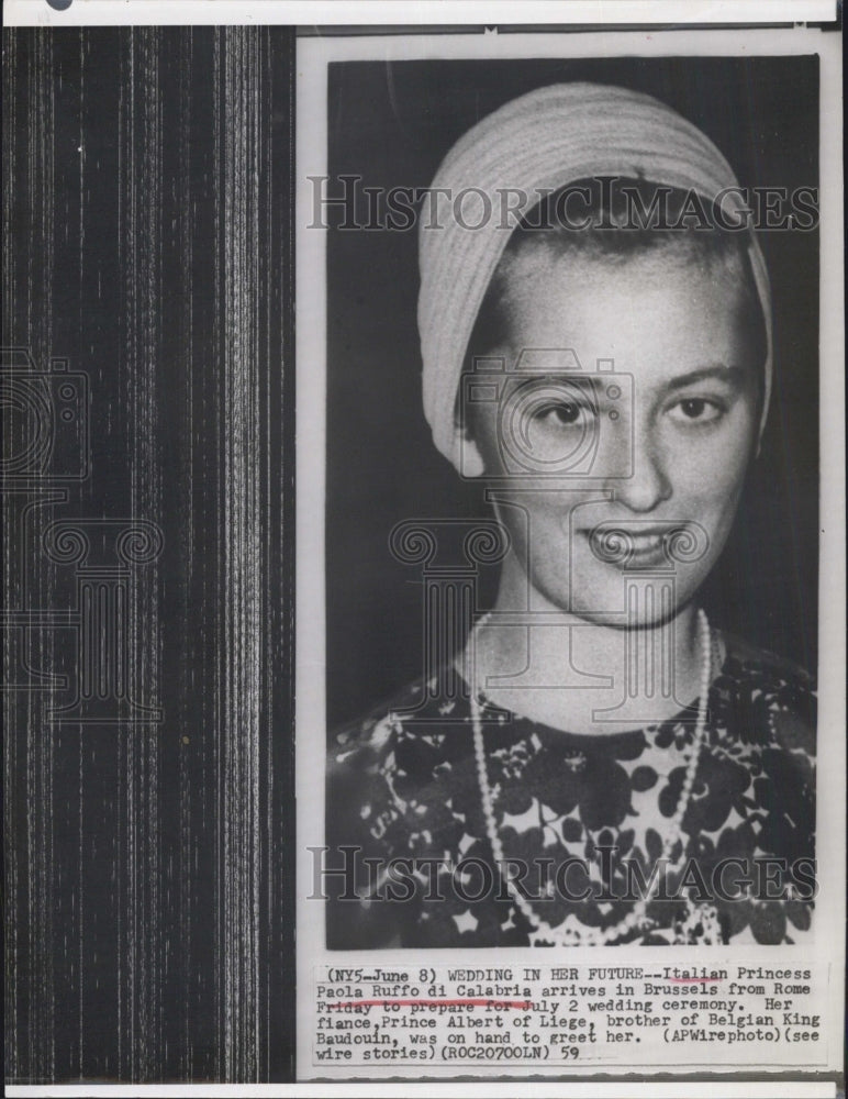 1959 Press Photo Italian Princess Paola Ruffo di Calabria to be married. - Historic Images