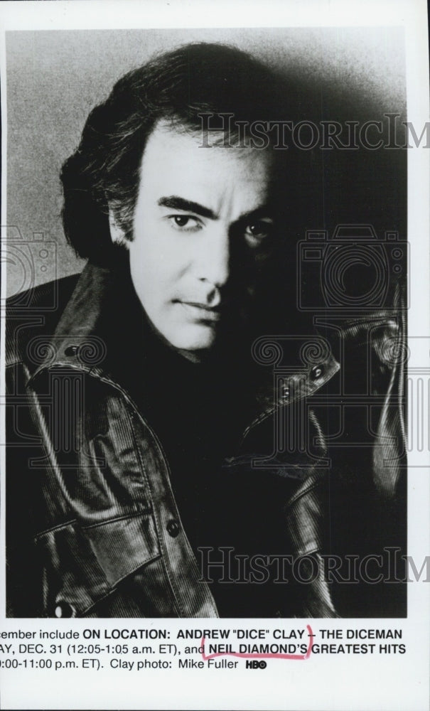 Press Photo Neil Diamond" Dice"( Greatest Hits) - Historic Images