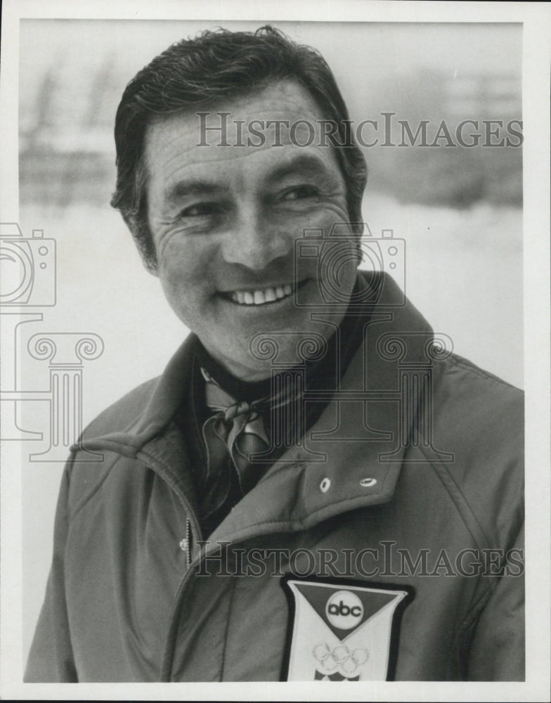 1980 Press Photo Art Devlin ABC Sports Expert Commentator - Historic Images