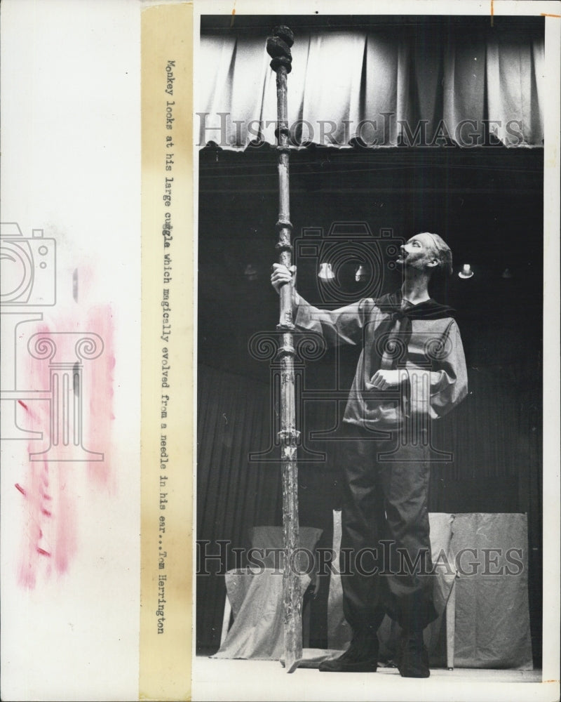 1971 Tom Herrington"Monkey" has magic powers. - Historic Images