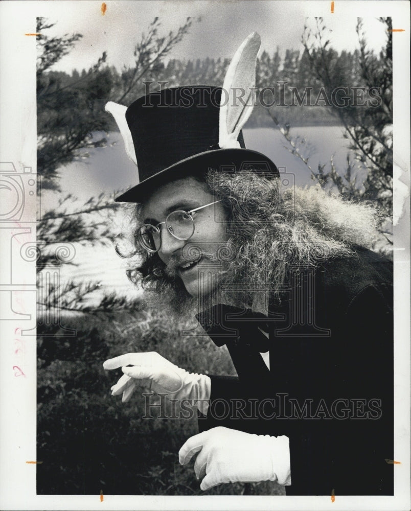 1972 of Elmer Unruh as Rabbit in children&#39;s play &quot;Winnie-the-Pooh&quot; - Historic Images