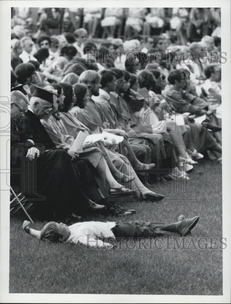 1971 Press Photo of David Lovelace at Florida Presbyterian College graduation - Historic Images