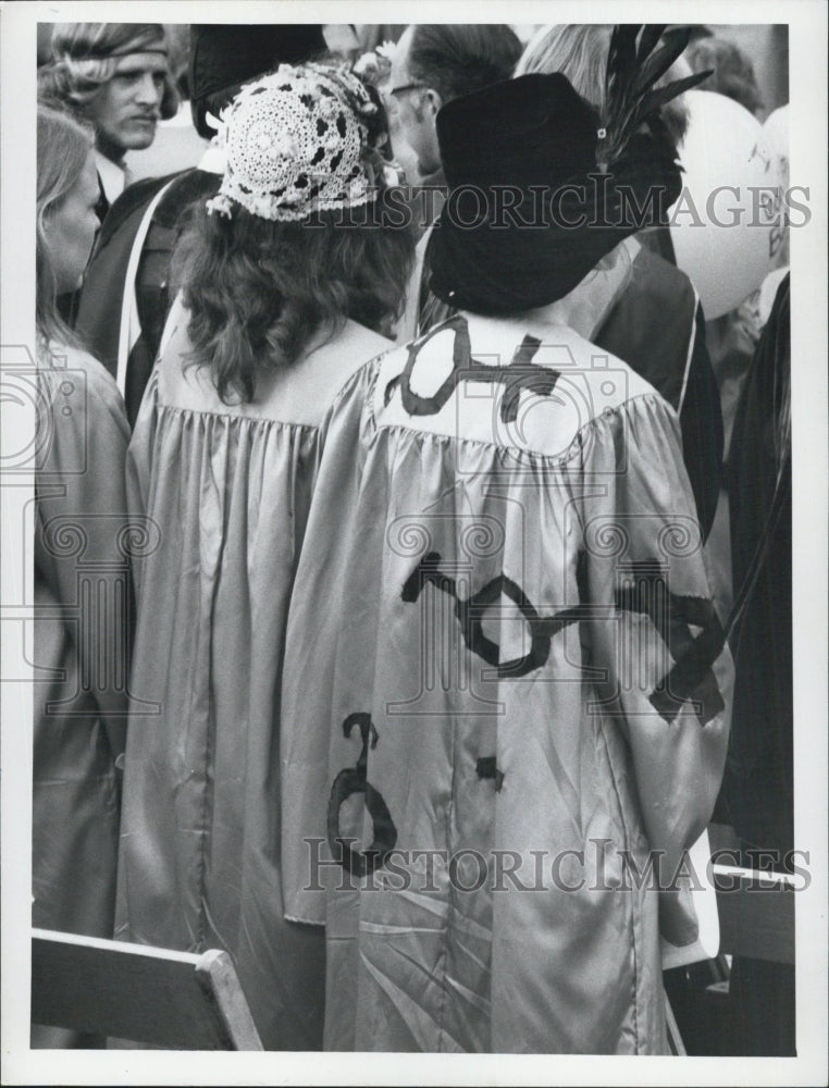 1971 of some Florida Presbyterian College grads at commencement - Historic Images