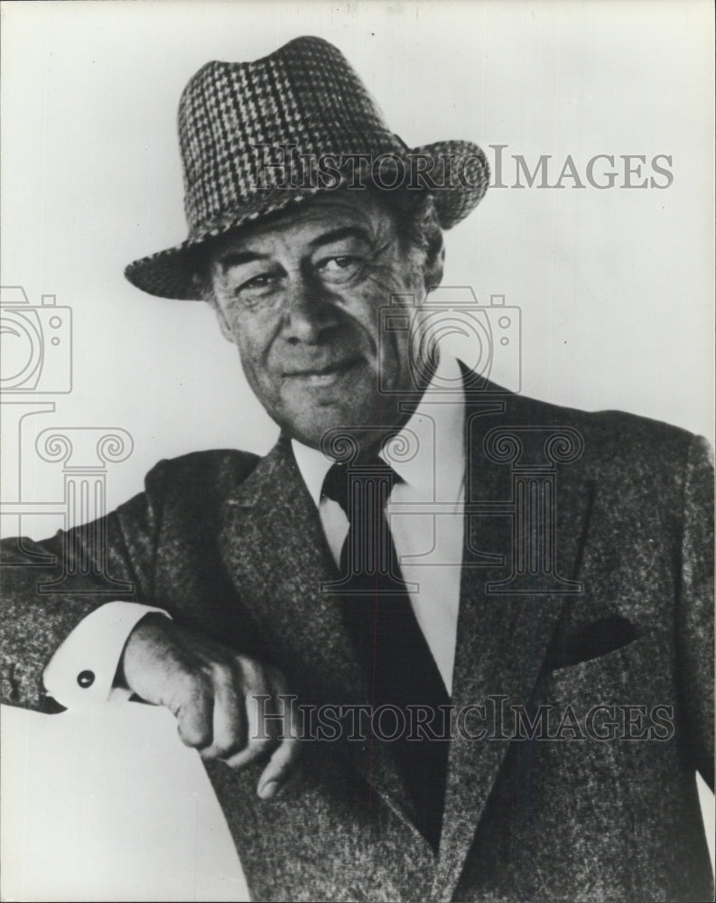 1981 Press Photo Rex Harrison the man in the picture (right) - Historic Images