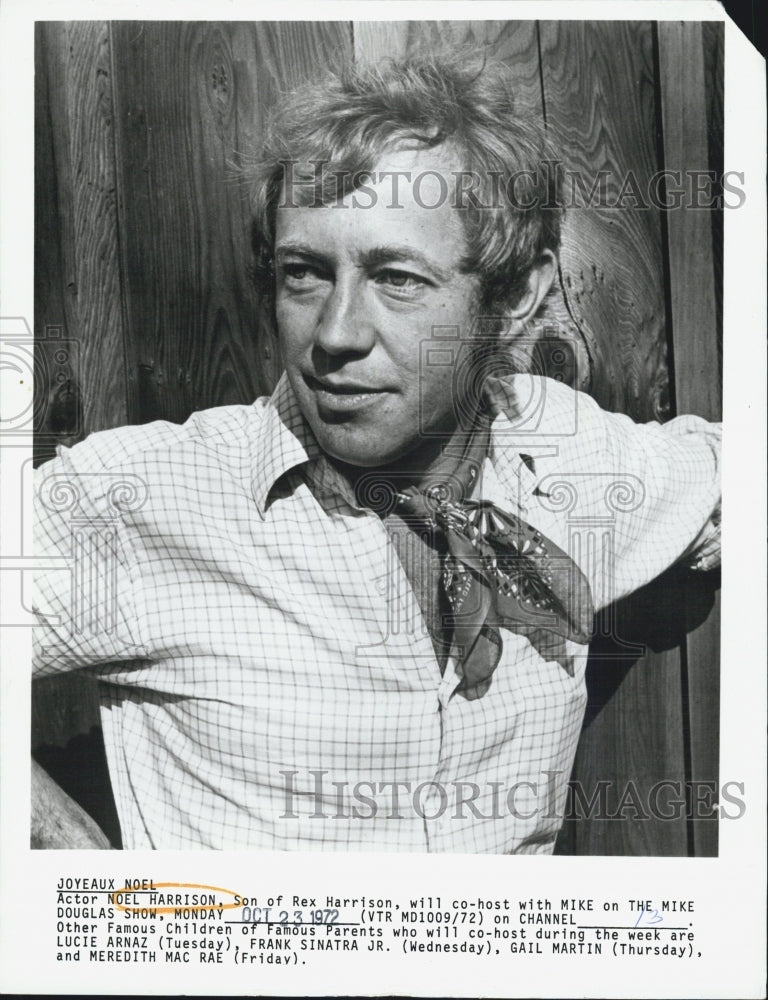 1972 Press Photo actor Noel Harrison co-host Mike Douglas Show - Historic Images