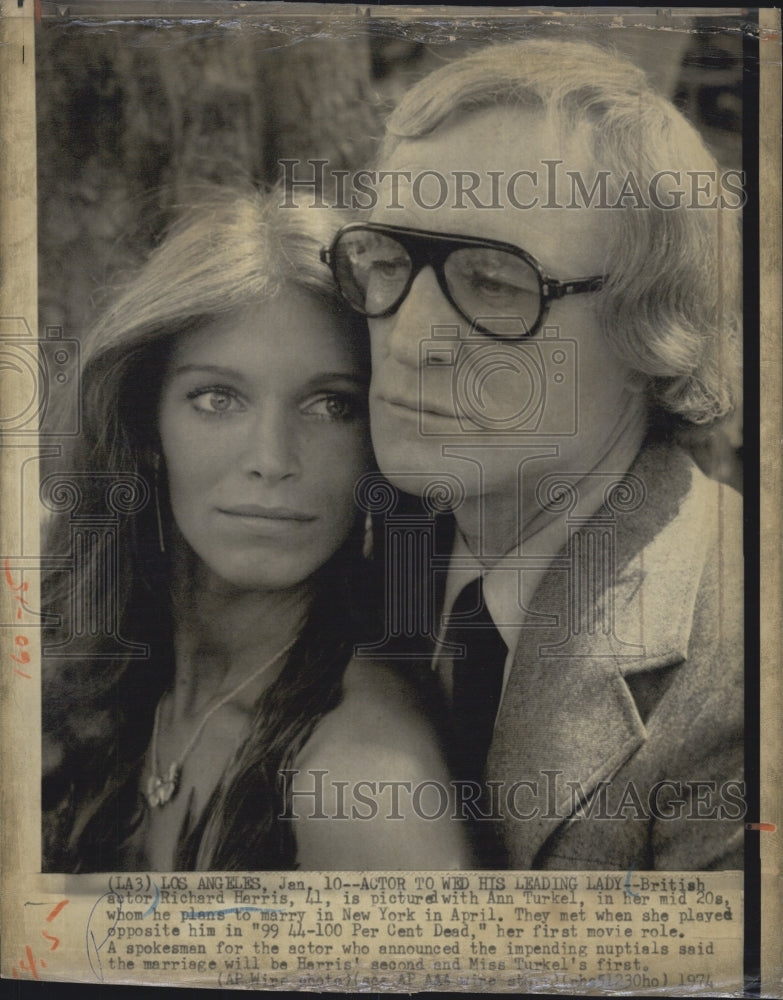 1974 Richard Harris to Marry Co-Start Anne Turkel - Historic Images