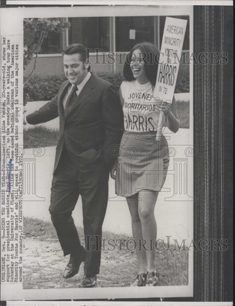 1972 Alina Fenton and Fred Harris - Historic Images