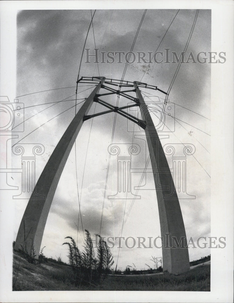 1973 Press Photo Electrical transmission pole. - RSG63817 - Historic Images