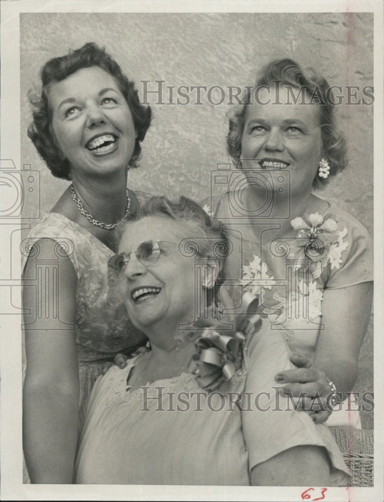 1959 Press Photo Mrs. Marie McAnallan friends reception principal North Ward - Historic Images