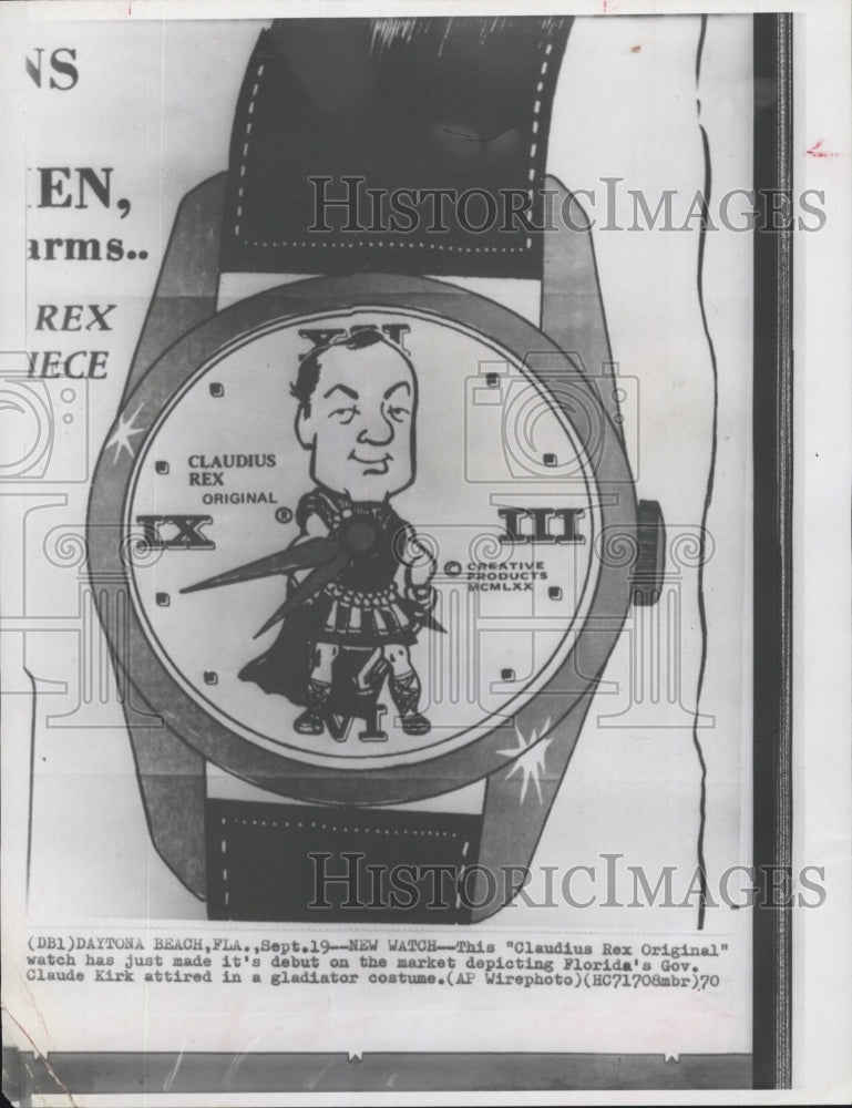 1980 Press Photo The "Claudius Rex Original" watch. - Historic Images