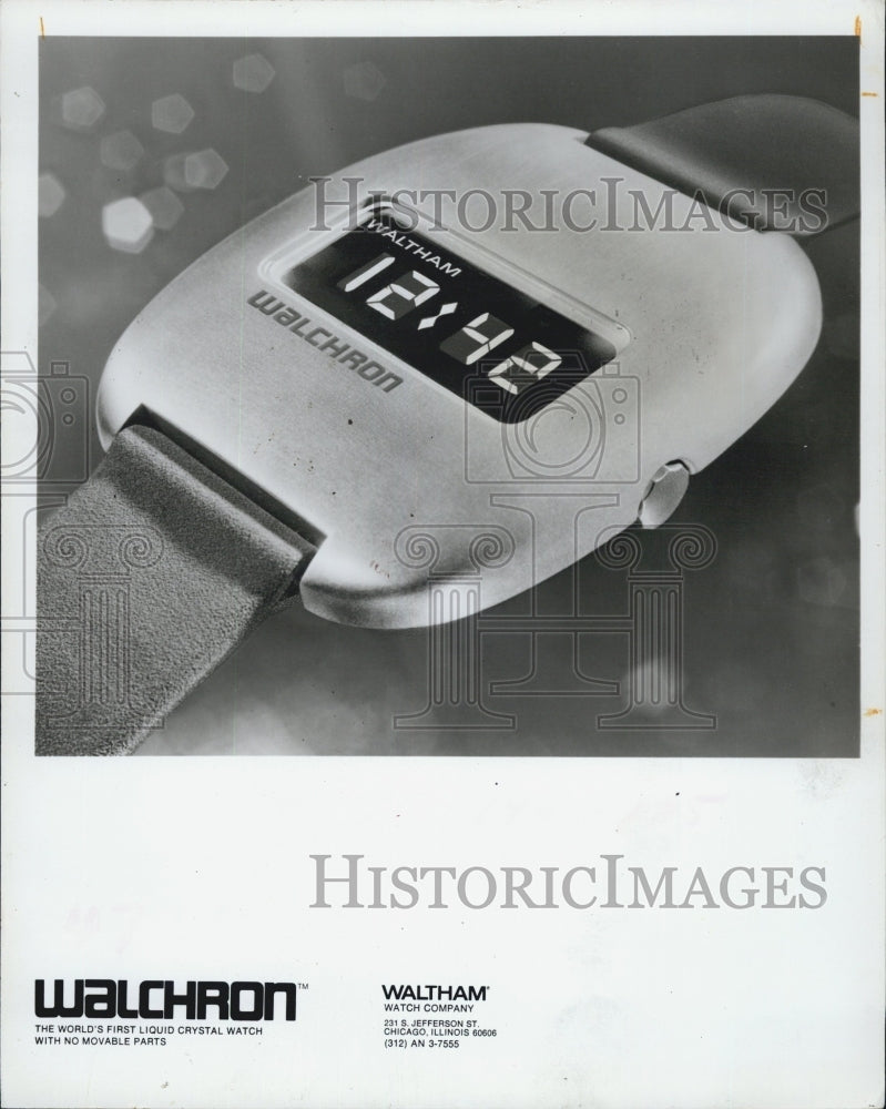 Press Photo Walchron, the world's first liquid crystal watch with no moveable - Historic Images