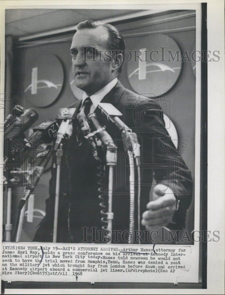 1968 Arthur Hanes, Attorney For James Earl Ray, Accused Assassin - Historic Images