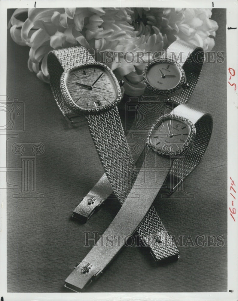 1975 Gold Quartz Watches. - Historic Images