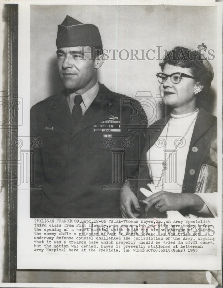 1955 Press Photo Thomas Bayes Jr Army Specialist Trial - RSG64343 - Historic Images