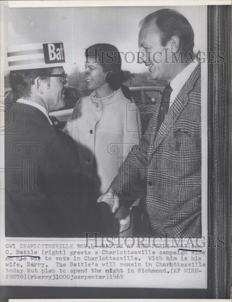 1969 Press Photo Willaim C Battle Barry - RSG64355 - Historic Images