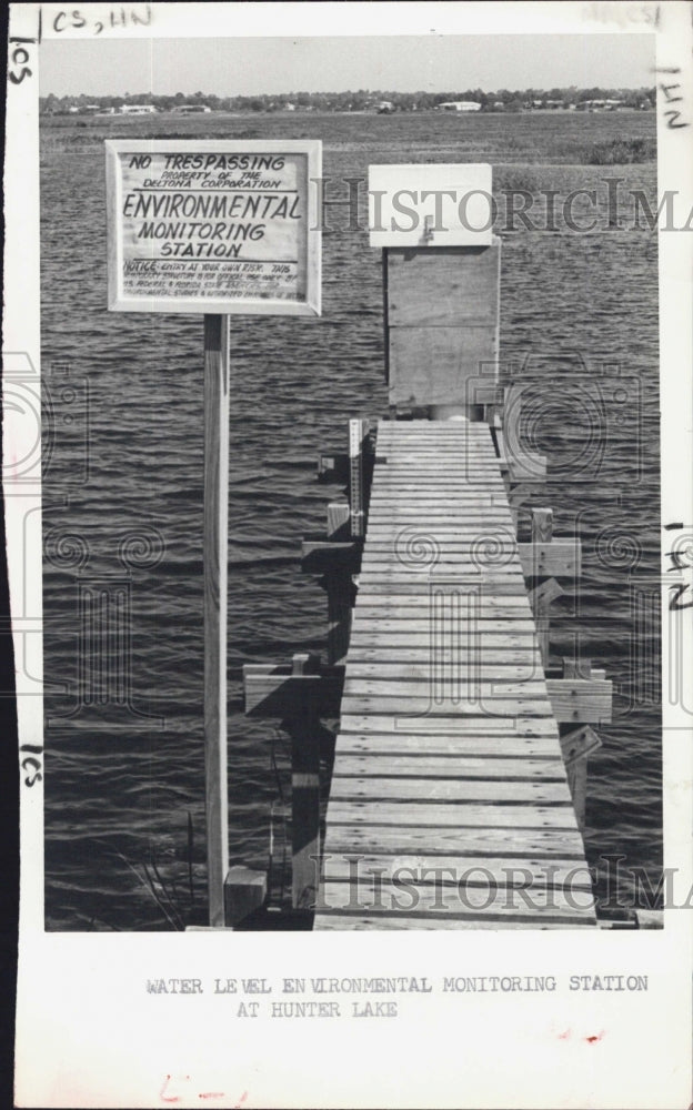 1980 Press Photo Water level environmental monitoring station at hunter lake - Historic Images