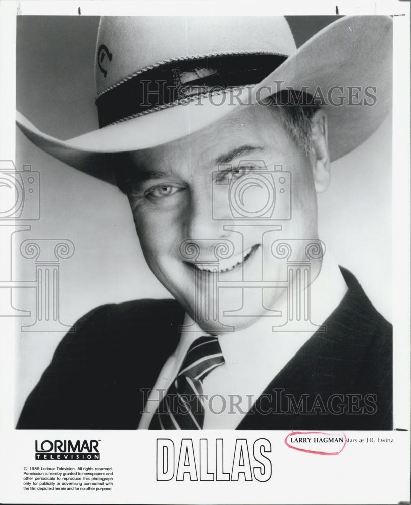 1989 Press Photo Larry Hagman American film and television actor. - Historic Images