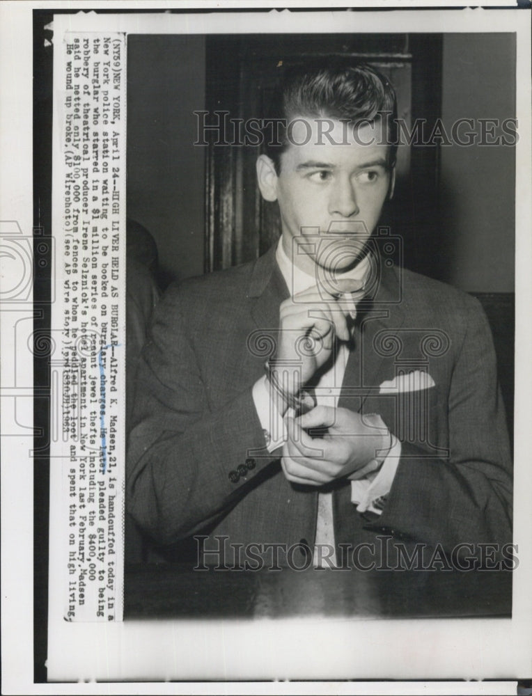 1963 Press Photo Alfred Madsen Charged with Burglary - RSG64953 - Historic Images