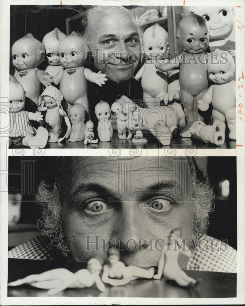 1975 Actor Gavin MacLeod with Doll Collection - Historic Images