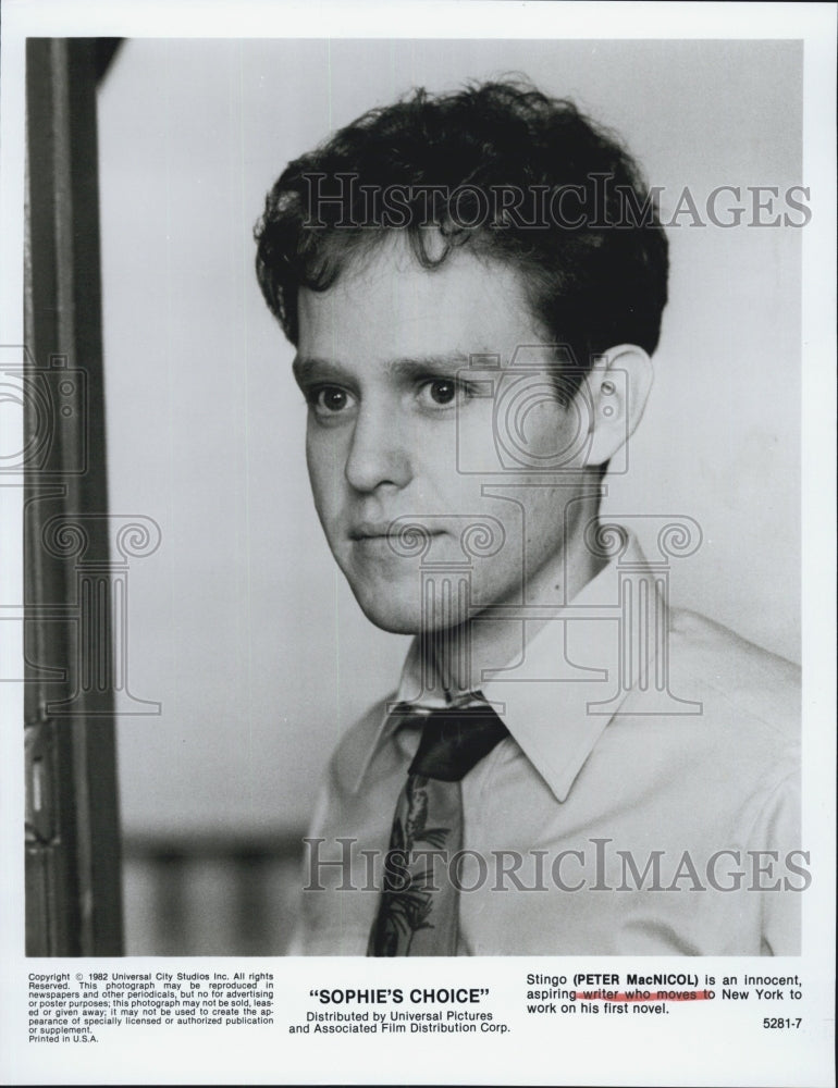 1982 Press Photo Peter MacNicol in "Sophie's Choice" - Historic Images