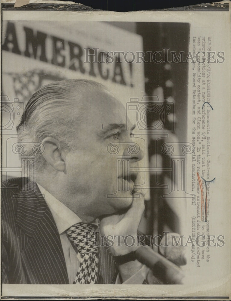 1974 Robert Strauss Democratic National Chairman. - Historic Images