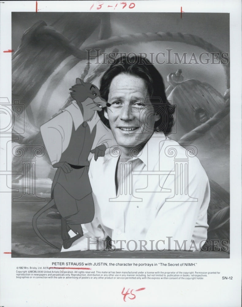 1982 Press Photo Peter Strauss In "The Secret of Nimh" - Historic Images