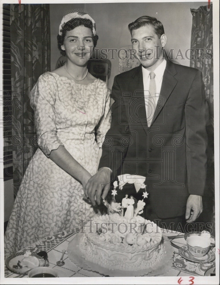 1953 Press Photo Wedding - Historic Images