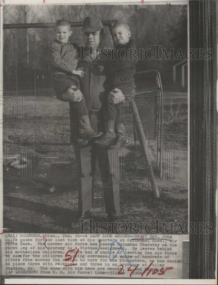 1968 Press Photo Staff Sargent John Wolfe to Return Home - Historic Images