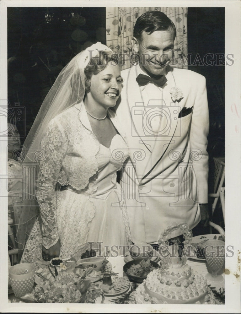 Press Photo Wedding of Bennett & Wimmer - Historic Images
