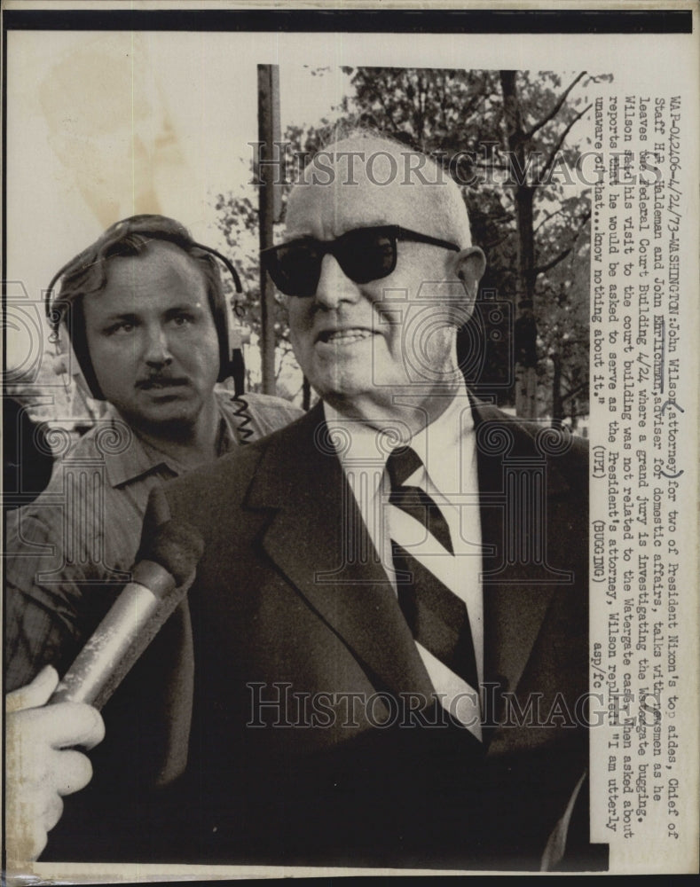 1973 Press Photo Attorney John Wilson for Watergate hearings - RSG65663 - Historic Images