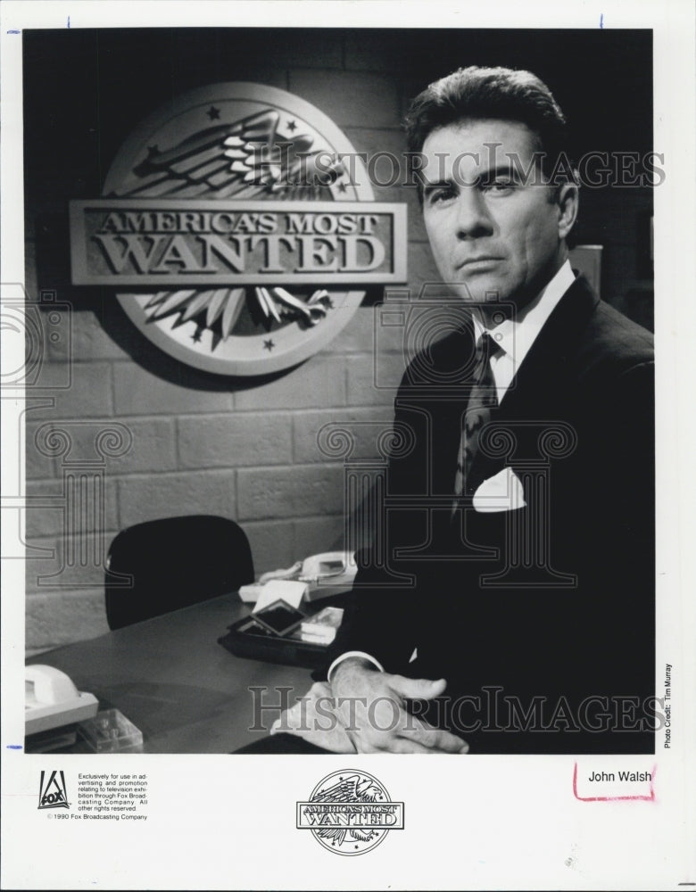 1992 Press Photo America's Most Wanted John Walsh Fox Broadcasting - Historic Images