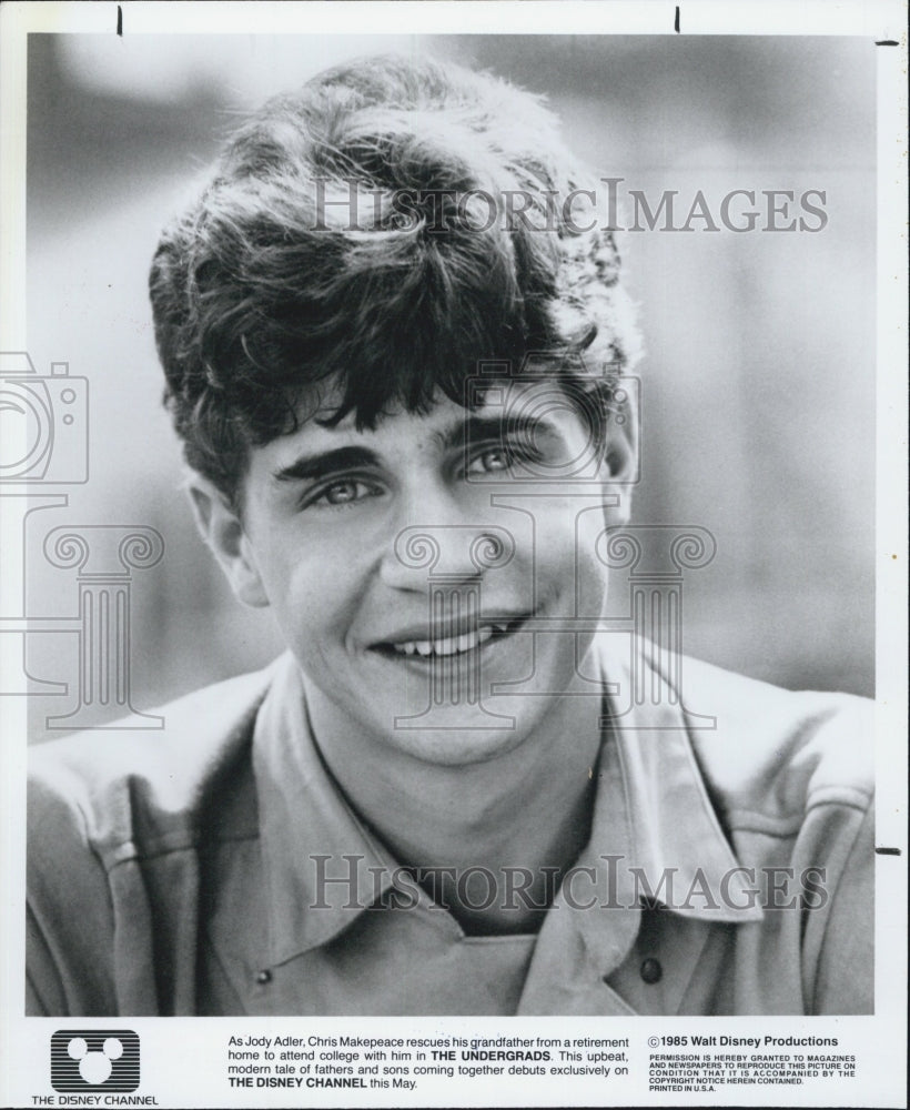 1986 Press Photo Actor Chris Makepeace The Undergrads Disney Channel Jody Adler - Historic Images
