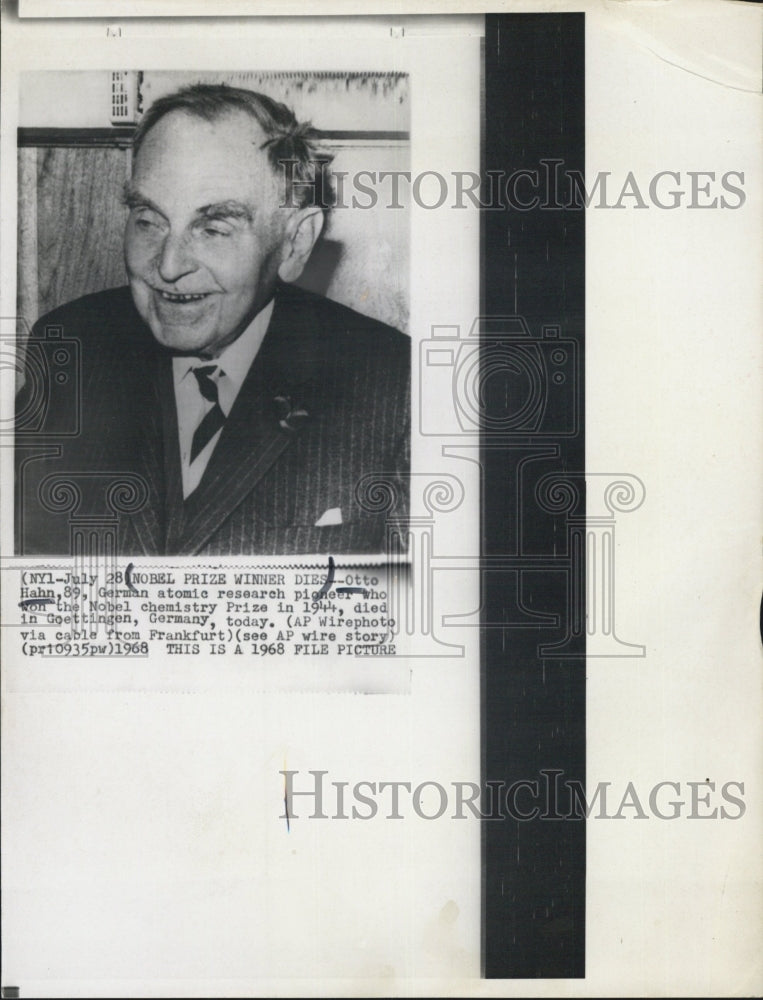 1968 Nobel Prize Winner Otto Hahn - Historic Images
