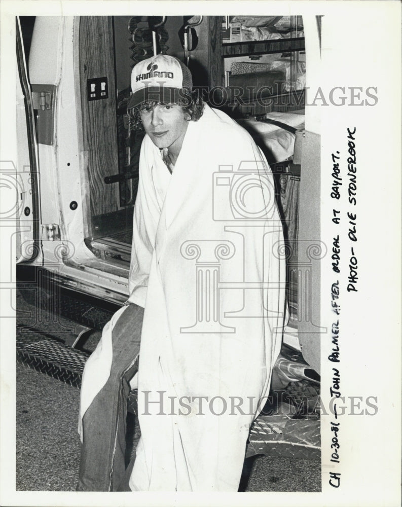 1981 Press Photo John Palmer Age 16 Rescued Man from Car in Gulf - Historic Images