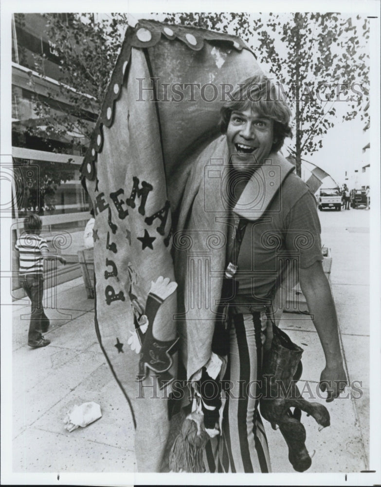 1989 Press Photo Steve Hansen The Puppet Man Frog Prince Puppetry Arts Center - Historic Images