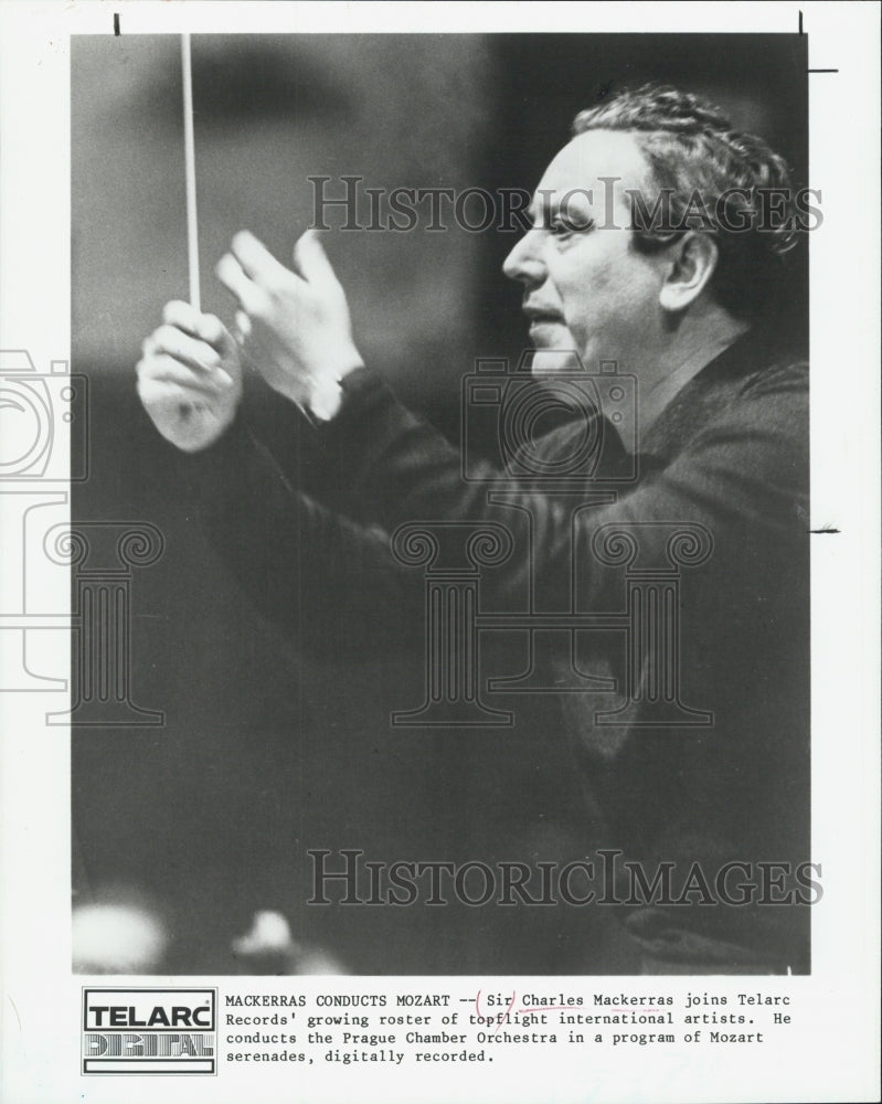 1985 Press Photo Sir Charles Mackerras Conductor - Historic Images