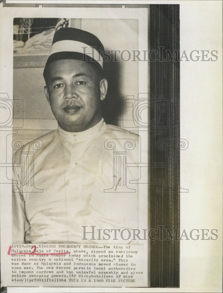 1960 King Raja Perlis Malaysia - Historic Images